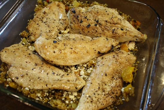 Chicken Layer - Greek Quinoa Casserole - meals & moves