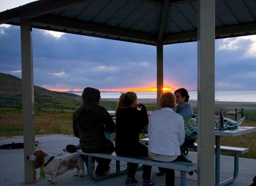 Dinner at sunset