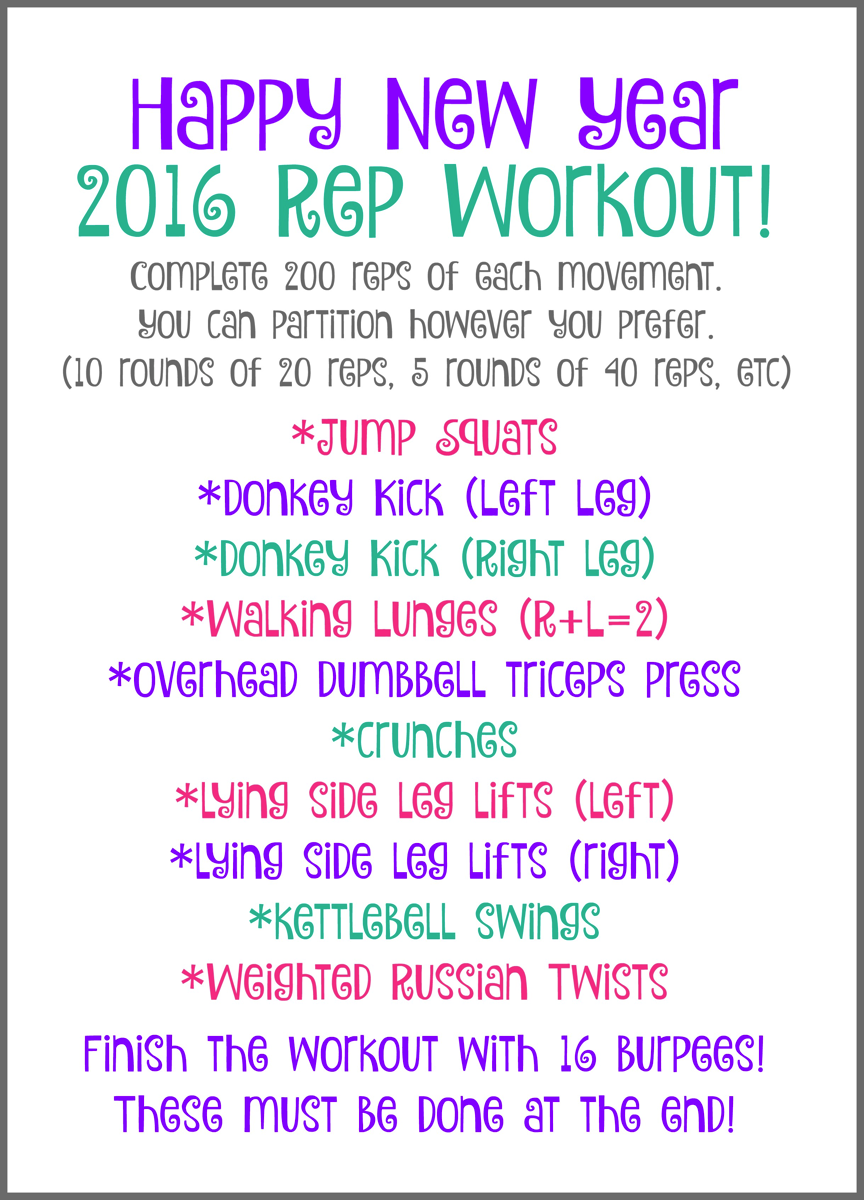 2016 Rep Workout